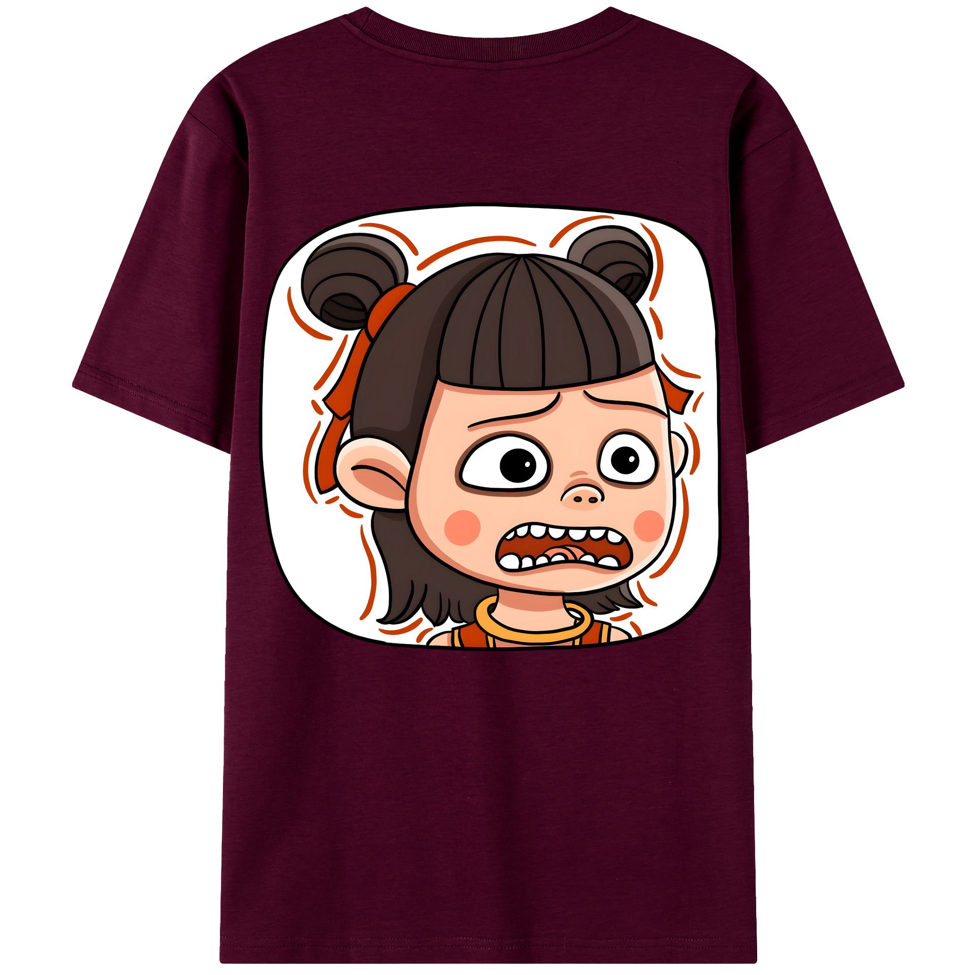 （画像用） Ne Zha 2 ナタ 魔童の大暴れ レディース半袖Tシャツ(バックプリント)